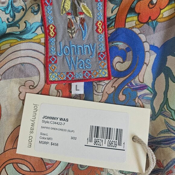 Johnny Was silk Midi Dress NWT - Picture 8 of 10